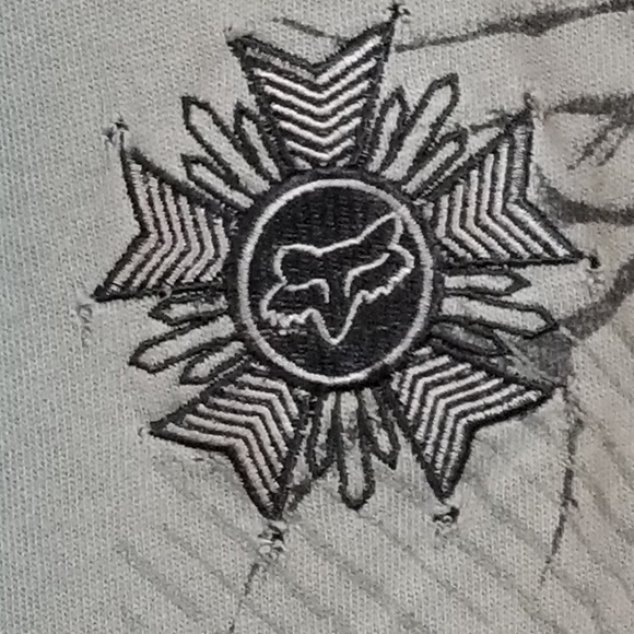 *SOLD*Fox Racing Gray and Black Full Zip MX Hoodie - Picture 4 of 7